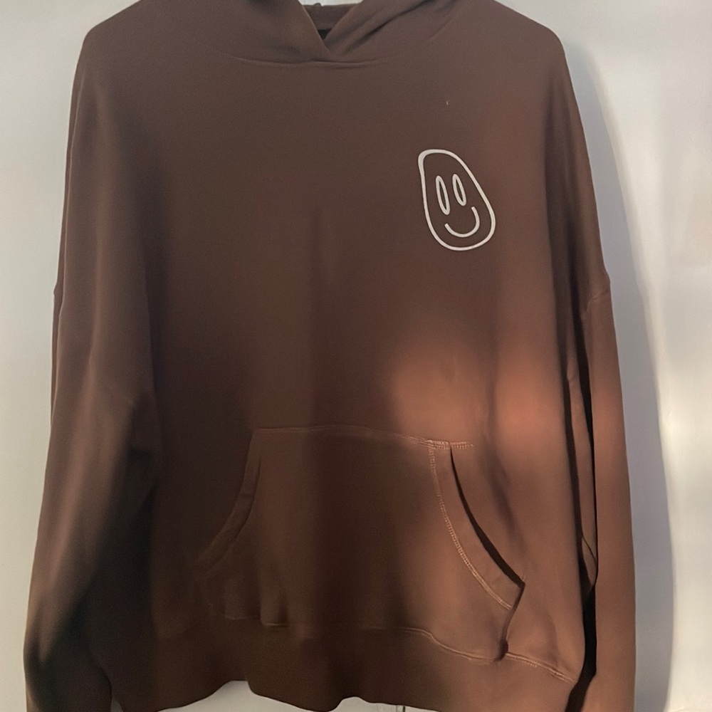 brown smile hoodie